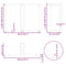 vidaXL Dining Table Legs T-Shaped 2 pcs White 90x35x(72-73) cm Steel
