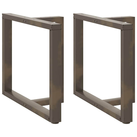 vidaXL Dining Table Legs T-Shaped 2 pcs Natural Steel 90x35x(72-73) cm Steel