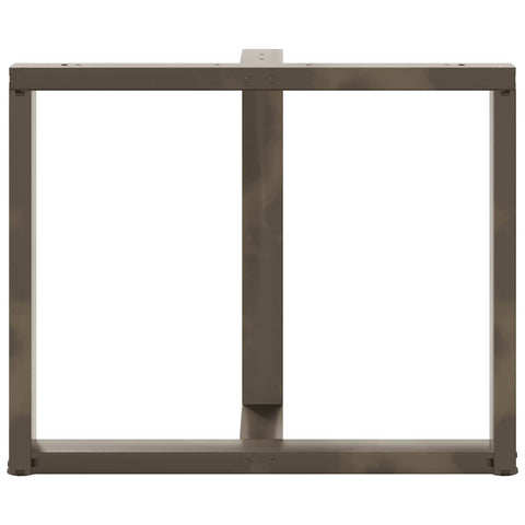 vidaXL Dining Table Legs T-Shaped 2 pcs Natural Steel 90x35x(72-73) cm Steel