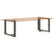 vidaXL Dining Table Legs T-Shaped 2 pcs Natural Steel 90x35x(72-73) cm Steel