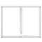 vidaXL Dining Table Legs T-Shaped 2 pcs White 100x35x(72-73) cm Steel