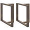 vidaXL Dining Table Legs T-Shaped 2 pcs Natural Steel 100x35x(72-73) cm Steel