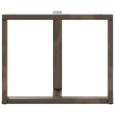 vidaXL Dining Table Legs T-Shaped 2 pcs Natural Steel 100x35x(72-73) cm Steel
