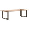 vidaXL Dining Table Legs T-Shaped 2 pcs Natural Steel 100x35x(72-73) cm Steel
