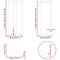 vidaXL Bar Table Legs T-Shaped 2 pcs Black 40x35x(90-91) cm Steel