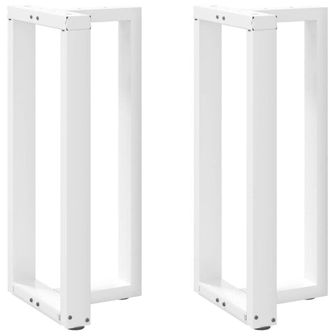 vidaXL Bar Table Legs T-Shaped 2 pcs White 40x35x(90-91) cm Steel