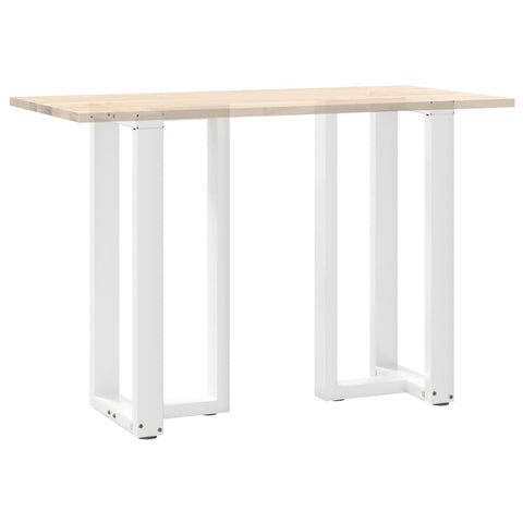 vidaXL Bar Table Legs T-Shaped 2 pcs White 40x35x(90-91) cm Steel