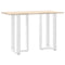 vidaXL Bar Table Legs T-Shaped 2 pcs White 40x35x(90-91) cm Steel