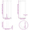 vidaXL Bar Table Legs T-Shaped 2 pcs White 40x35x(90-91) cm Steel