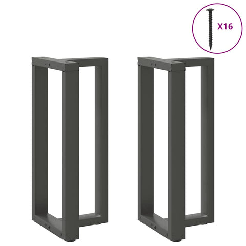 vidaXL Bar Table Legs T-Shaped 2 pcs Anthracite 40x35x(90-91) cm Steel