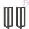 vidaXL Bar Table Legs T-Shaped 2 pcs Anthracite 40x35x(90-91) cm Steel