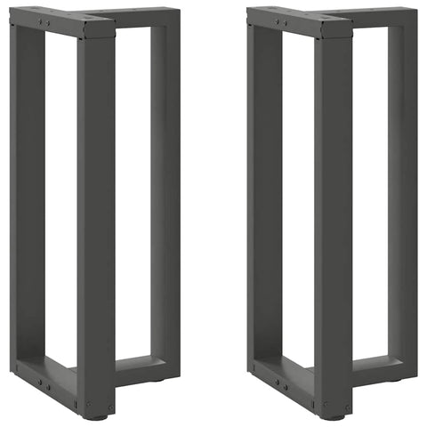 vidaXL Bar Table Legs T-Shaped 2 pcs Anthracite 40x35x(90-91) cm Steel