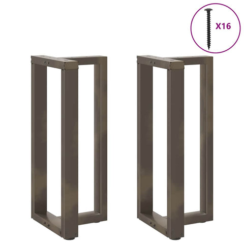 vidaXL Bar Table Legs T-Shaped 2 pcs Black 40x35x(90-91) cm Steel