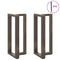 vidaXL Bar Table Legs T-Shaped 2 pcs Black 40x35x(90-91) cm Steel