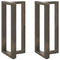 vidaXL Bar Table Legs T-Shaped 2 pcs Black 40x35x(90-91) cm Steel