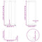 vidaXL Bar Table Legs T-Shaped 2 pcs Black 40x35x(90-91) cm Steel