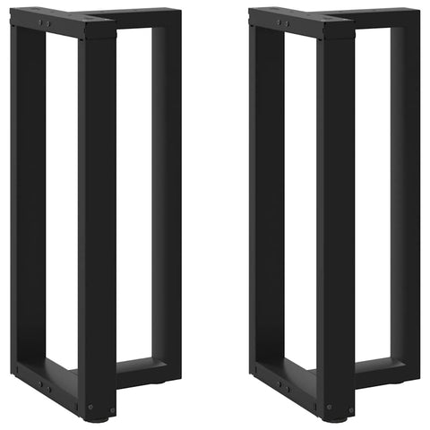 vidaXL Bar Table Legs T-Shaped 2 pcs Black 50x35x(90-91) cm Steel