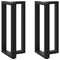 vidaXL Bar Table Legs T-Shaped 2 pcs Black 50x35x(90-91) cm Steel