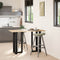vidaXL Bar Table Legs T-Shaped 2 pcs Black 50x35x(90-91) cm Steel