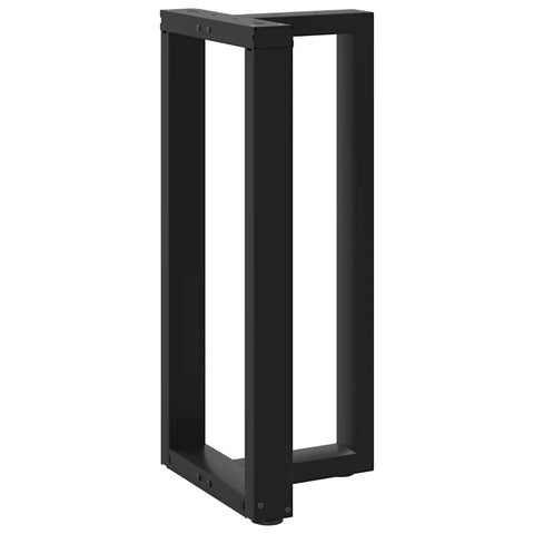 vidaXL Bar Table Legs T-Shaped 2 pcs Black 50x35x(90-91) cm Steel