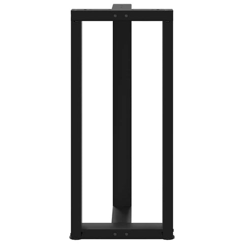 vidaXL Bar Table Legs T-Shaped 2 pcs Black 50x35x(90-91) cm Steel