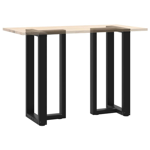 vidaXL Bar Table Legs T-Shaped 2 pcs Black 50x35x(90-91) cm Steel