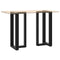 vidaXL Bar Table Legs T-Shaped 2 pcs Black 50x35x(90-91) cm Steel