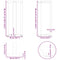 vidaXL Bar Table Legs T-Shaped 2 pcs Black 50x35x(90-91) cm Steel