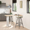vidaXL Bar Table Legs T-Shaped 2 pcs White 50x35x(90-91) cm Steel