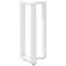 vidaXL Bar Table Legs T-Shaped 2 pcs White 50x35x(90-91) cm Steel