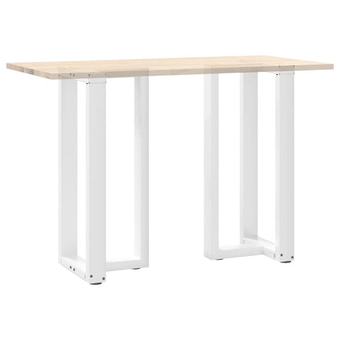 vidaXL Bar Table Legs T-Shaped 2 pcs White 50x35x(90-91) cm Steel