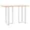 vidaXL Bar Table Legs T-Shaped 2 pcs White 50x35x(90-91) cm Steel