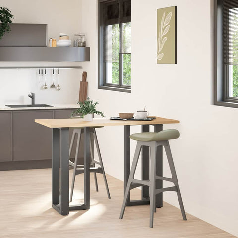 vidaXL Bar Table Legs T-Shaped 2 pcs Anthracite 50x35x(90-91) cm Steel