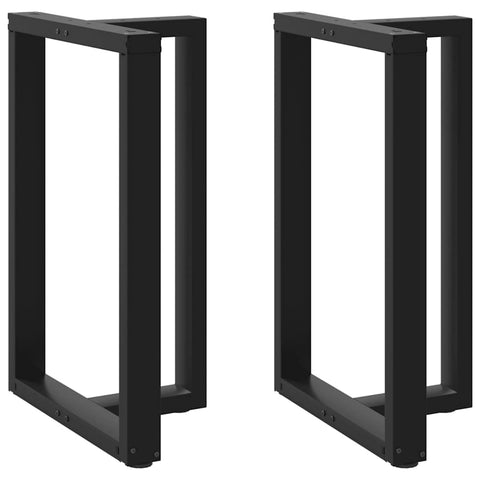 vidaXL Bar Table Legs T-Shaped 2 pcs Black 60x35x(90-91) cm Steel
