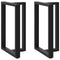 vidaXL Bar Table Legs T-Shaped 2 pcs Black 60x35x(90-91) cm Steel