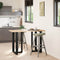 vidaXL Bar Table Legs T-Shaped 2 pcs Black 60x35x(90-91) cm Steel