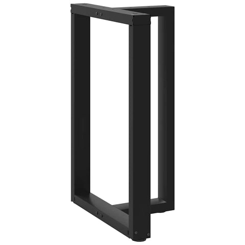 vidaXL Bar Table Legs T-Shaped 2 pcs Black 60x35x(90-91) cm Steel
