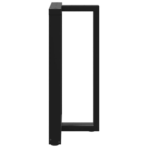 vidaXL Bar Table Legs T-Shaped 2 pcs Black 60x35x(90-91) cm Steel