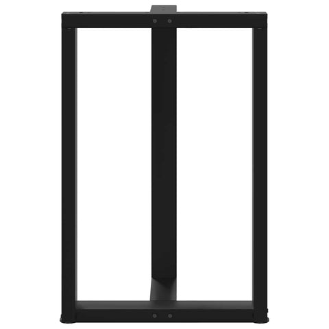vidaXL Bar Table Legs T-Shaped 2 pcs Black 60x35x(90-91) cm Steel