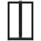 vidaXL Bar Table Legs T-Shaped 2 pcs Black 60x35x(90-91) cm Steel