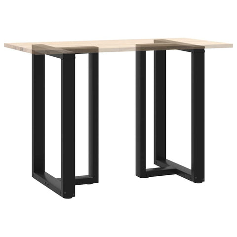 vidaXL Bar Table Legs T-Shaped 2 pcs Black 60x35x(90-91) cm Steel