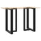 vidaXL Bar Table Legs T-Shaped 2 pcs Black 60x35x(90-91) cm Steel