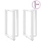 vidaXL Bar Table Legs T-Shaped 2 pcs White 60x35x(90-91) cm Steel