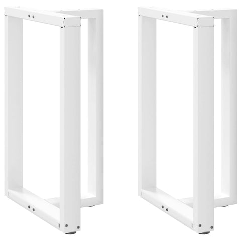 vidaXL Bar Table Legs T-Shaped 2 pcs White 60x35x(90-91) cm Steel