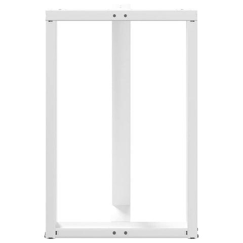 vidaXL Bar Table Legs T-Shaped 2 pcs White 60x35x(90-91) cm Steel