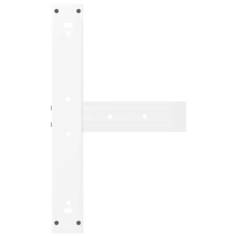vidaXL Bar Table Legs T-Shaped 2 pcs White 60x35x(90-91) cm Steel