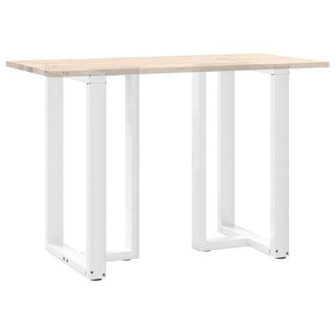 vidaXL Bar Table Legs T-Shaped 2 pcs White 60x35x(90-91) cm Steel