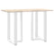 vidaXL Bar Table Legs T-Shaped 2 pcs White 60x35x(90-91) cm Steel