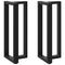 vidaXL Bar Table Legs T-Shaped 2 pcs Black 40x35x(100-101) cm Steel