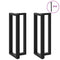 vidaXL Bar Table Legs T-Shaped 2 pcs Black 40x35x(100-101) cm Steel